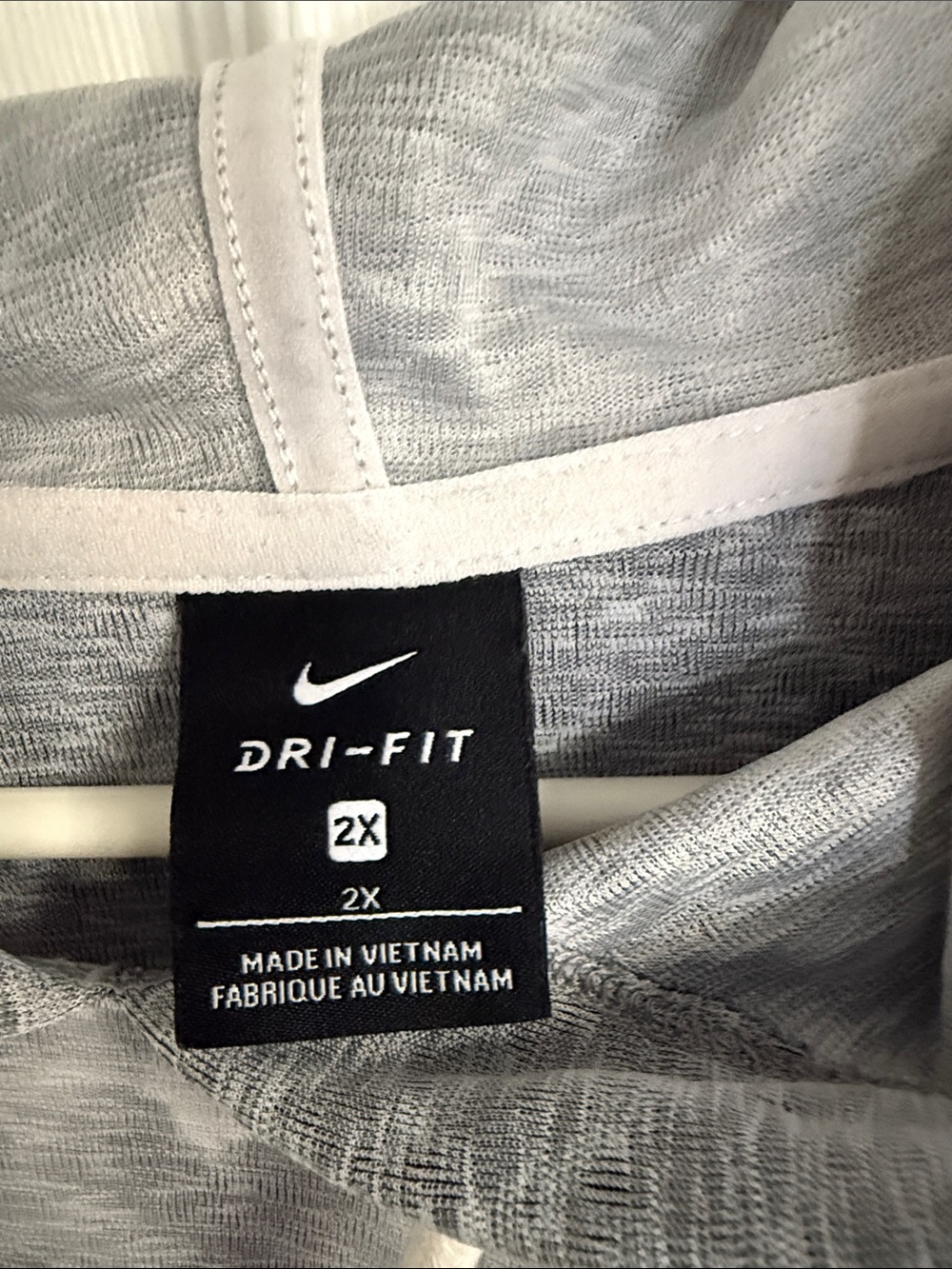 Women’s size XXL Nike Grey Tie-Dye Pullover Hoodie with White Swoosh - Picture 2 of 4